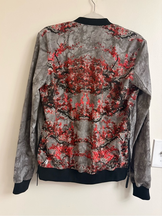 Bano eeMee Jackets & Blazers - Bano eeMee Cherry Blossom Sakura Bomber Jacket medium M Fair Trade art to wear